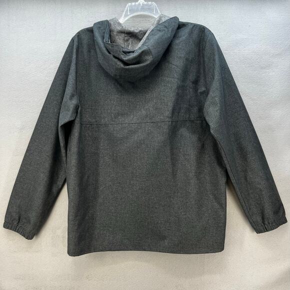Dravus Heading Nowhere Jacket Men's L Grey Quarter Snap Hooded Anorak Coat EUC - Picture 2 of 15